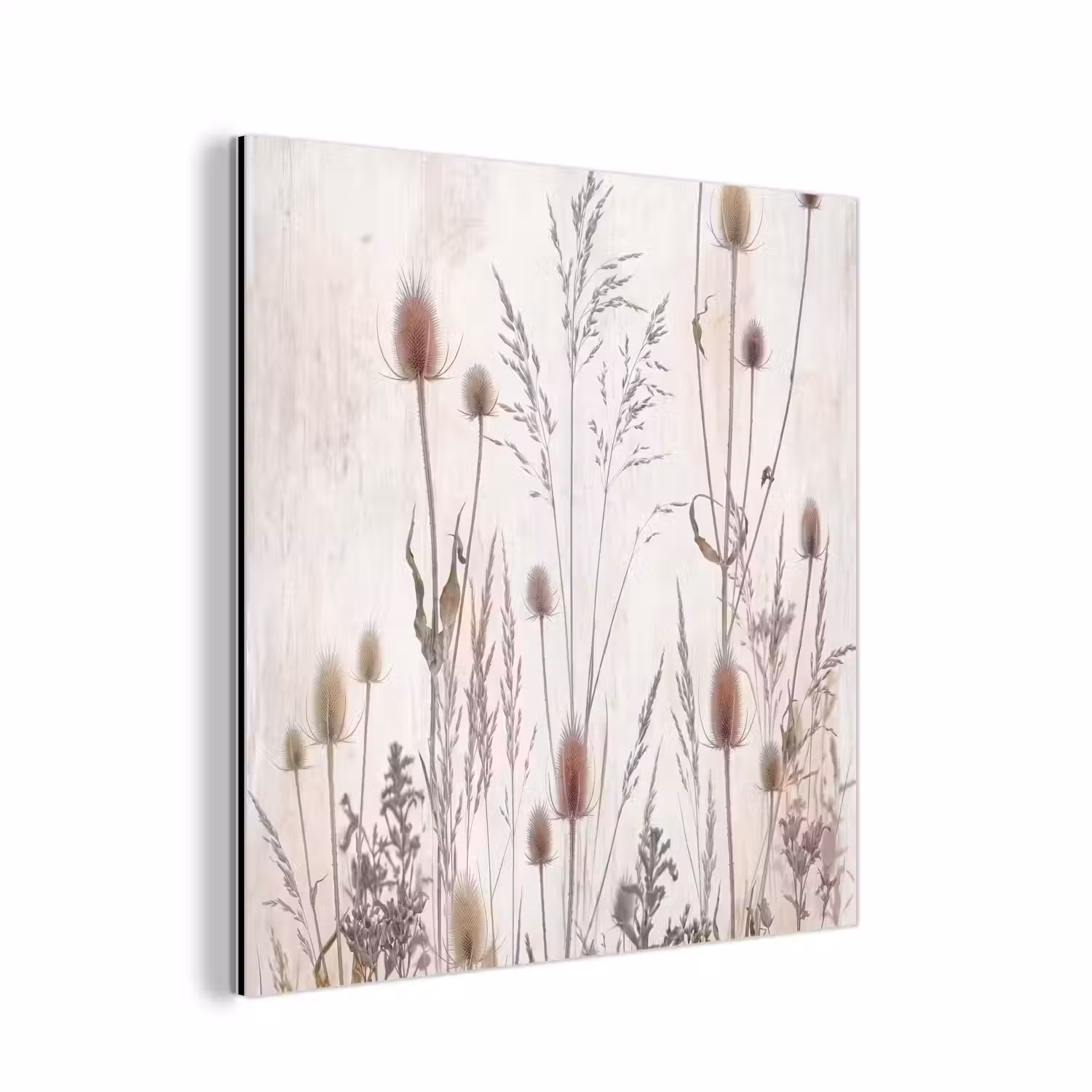 Weidebloemen - Design - Sepia aluminium wit klein -3d