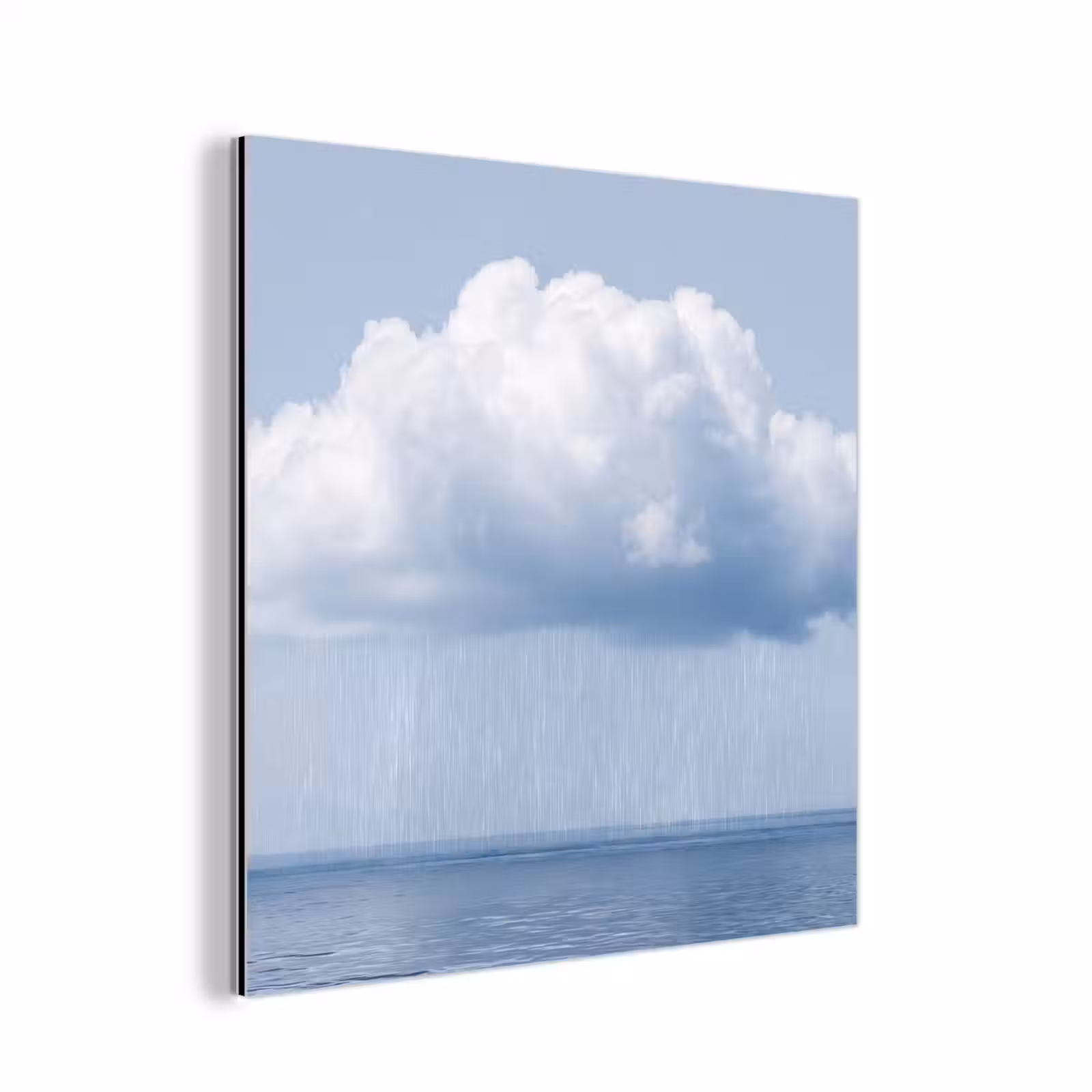 Alu-Dibond-Bild - Wolke – Regen – Natur - Wolk - Regen - Natuur aluminium wit klein