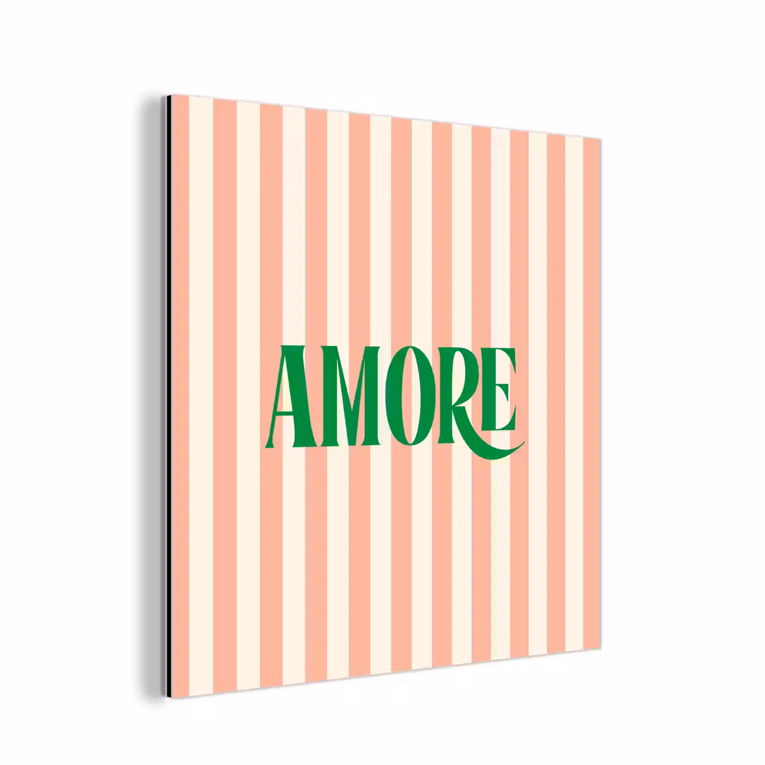 Zachtroze - Groen- Strepen - Amore aluminium wit klein -3d