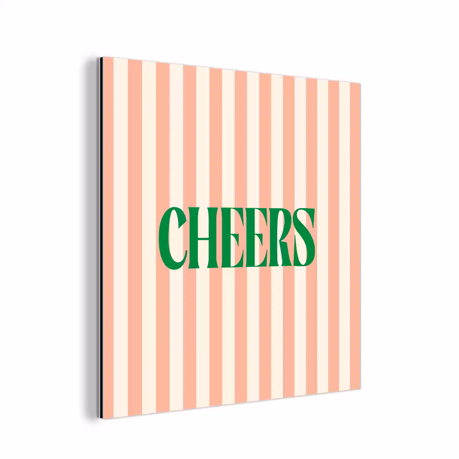 Zachtroze - Groen - Strepen - Cheers aluminium wit klein -3d
