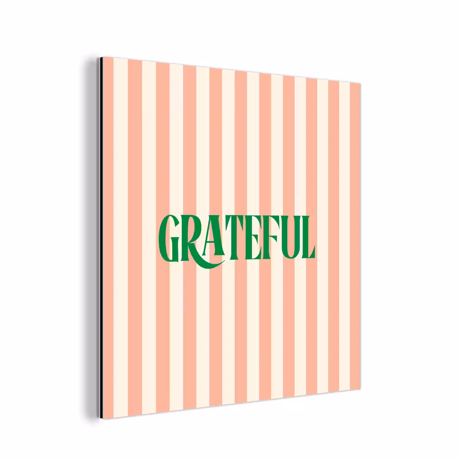 Zachtroze - Groen - Strepen - Grateful aluminium wit klein -3d