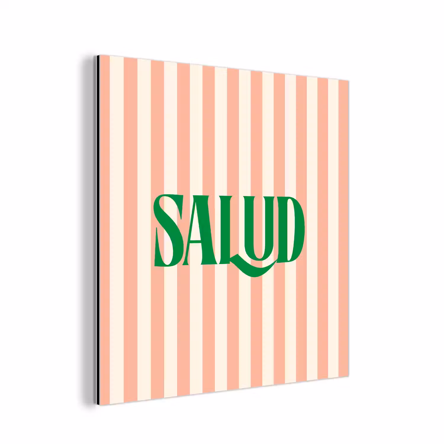 Zachtroze - Groen - Strepen - Salud aluminium wit klein -3d