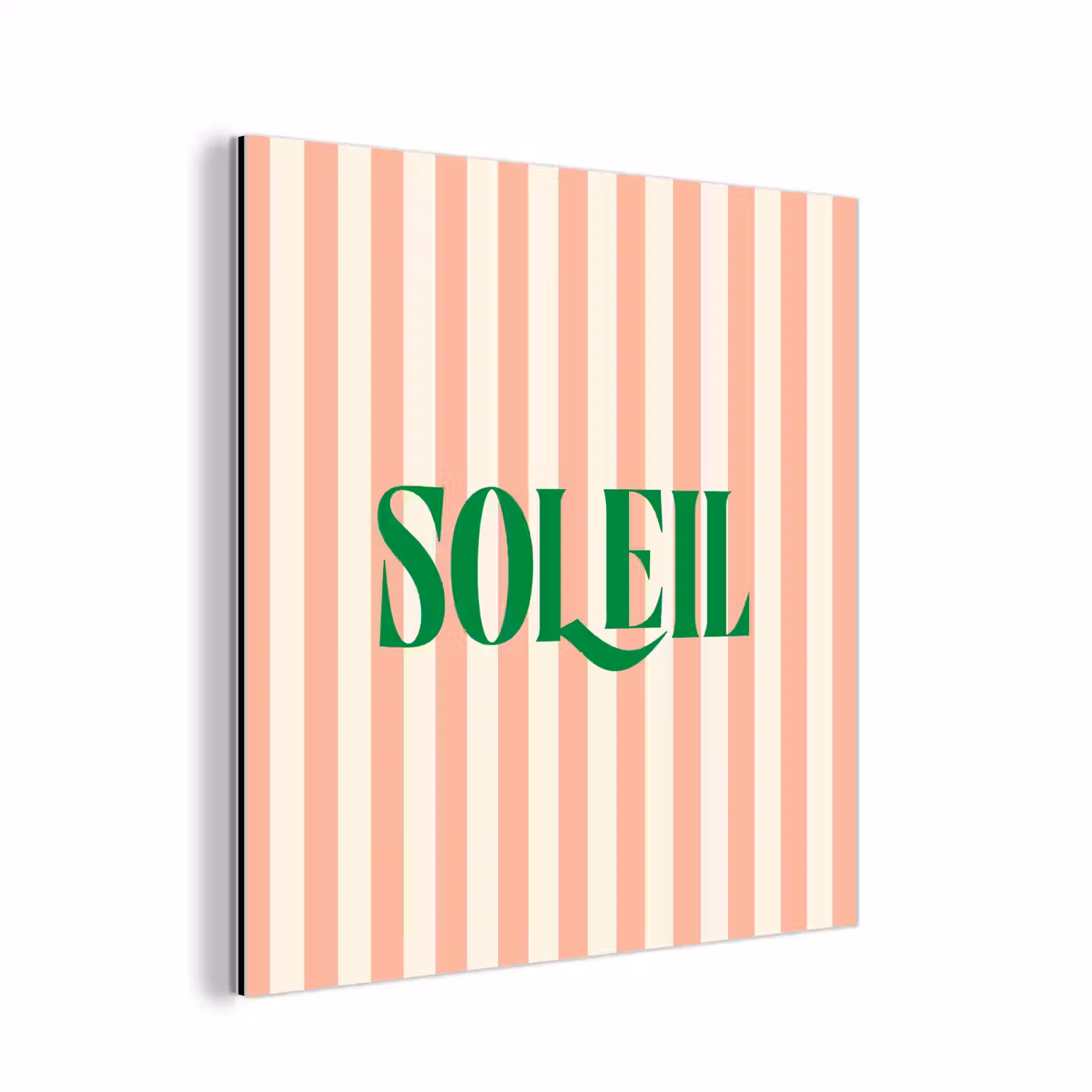 Zachtroze - Groen - Strepen - Soleil aluminium wit klein -3d