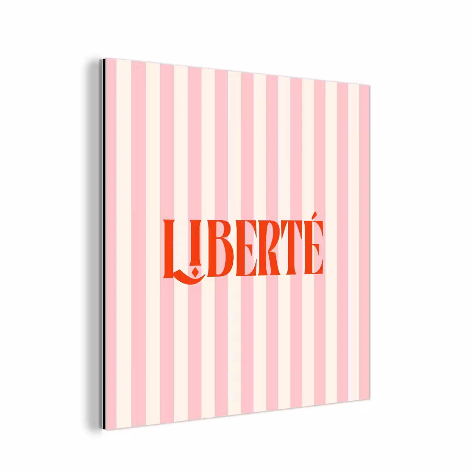 Zachtroze - Rood - Strepen - Liberté aluminium wit klein -3d