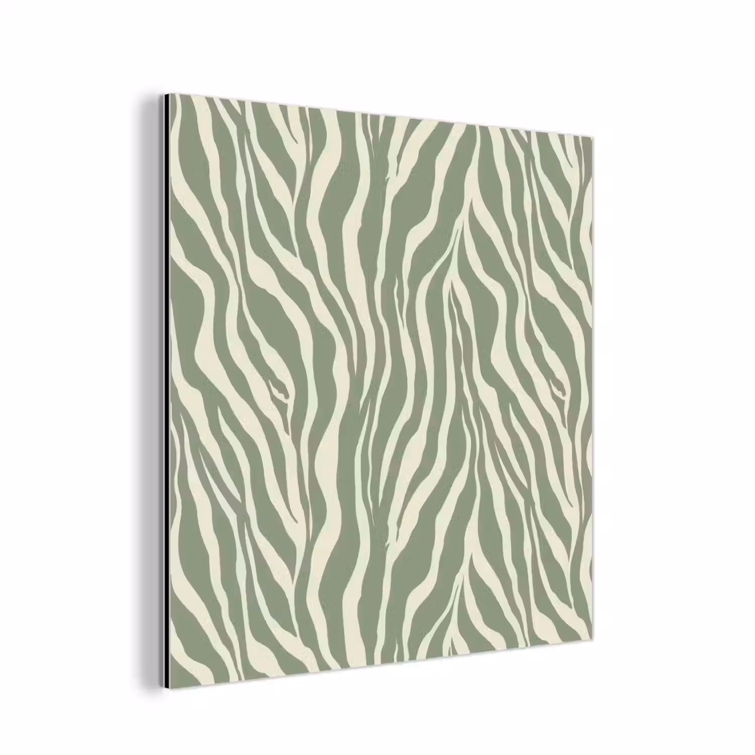 Zebra - Motief - Groen aluminium wit klein 46 -3d