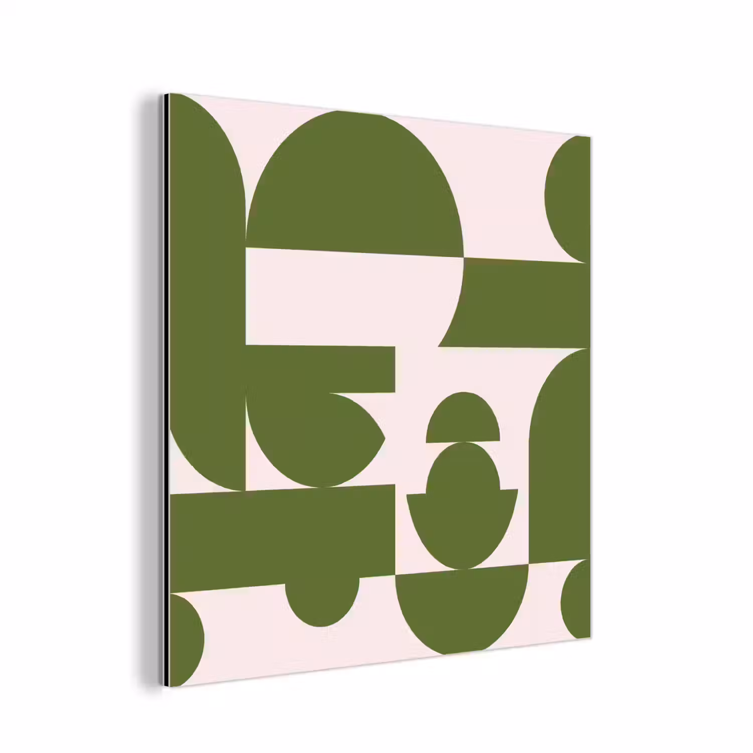 Abstract - Geometrie - Modern - Groen - Wit aluminium wit klein -3d
