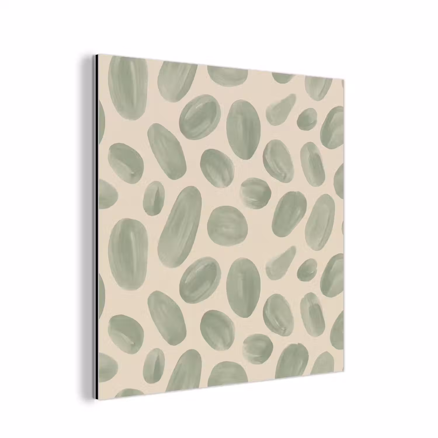 Abstract - Patroon - Organisch - Groen - Modern aluminium wit klein -3d