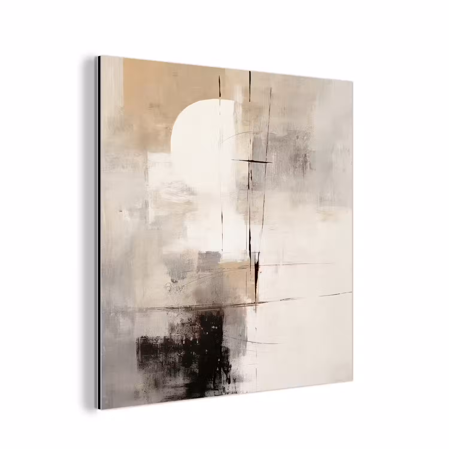 Abstract - Kunst - Grijs aluminium wit klein -3d