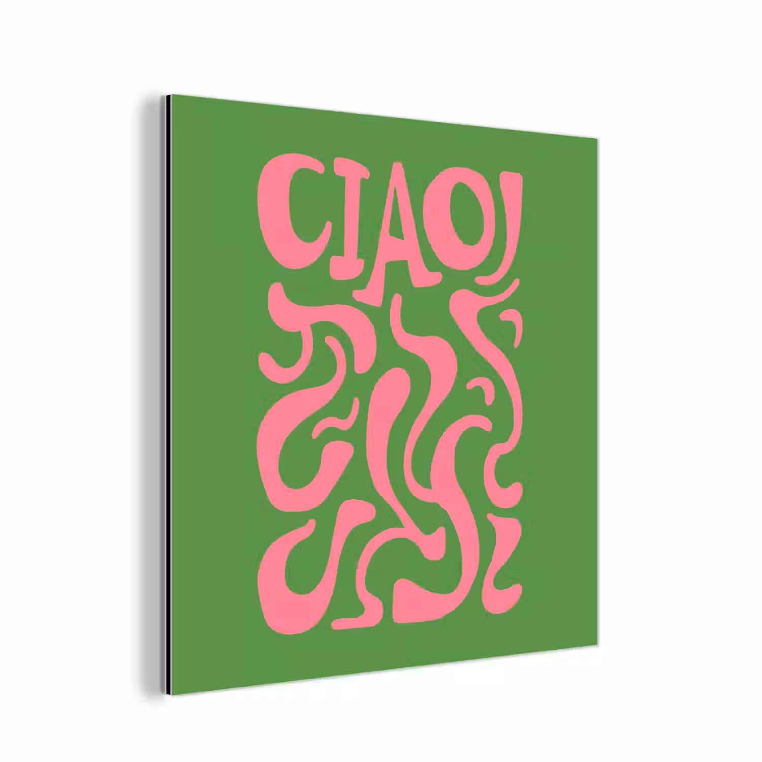 Abstract - Roze - Ciao - Vormen aluminium wit klein -3d