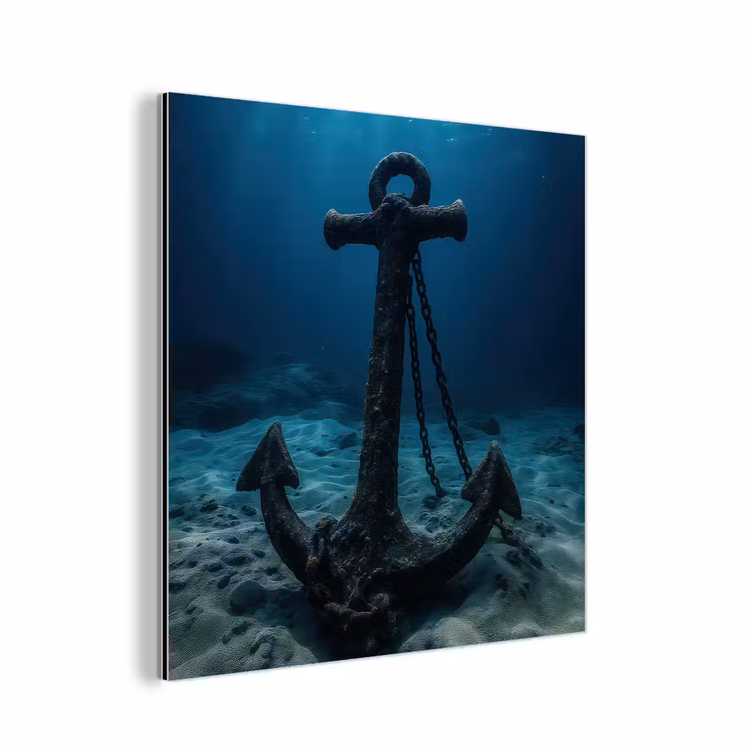 Anker - Ijzer - Zeebodem - Zand aluminium wit klein -3d