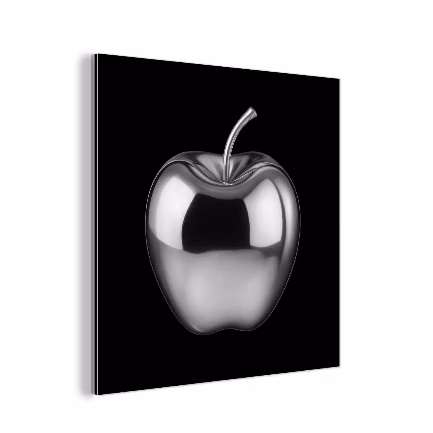 Appel - Metallic - Symmetrisch aluminium wit klein -3d