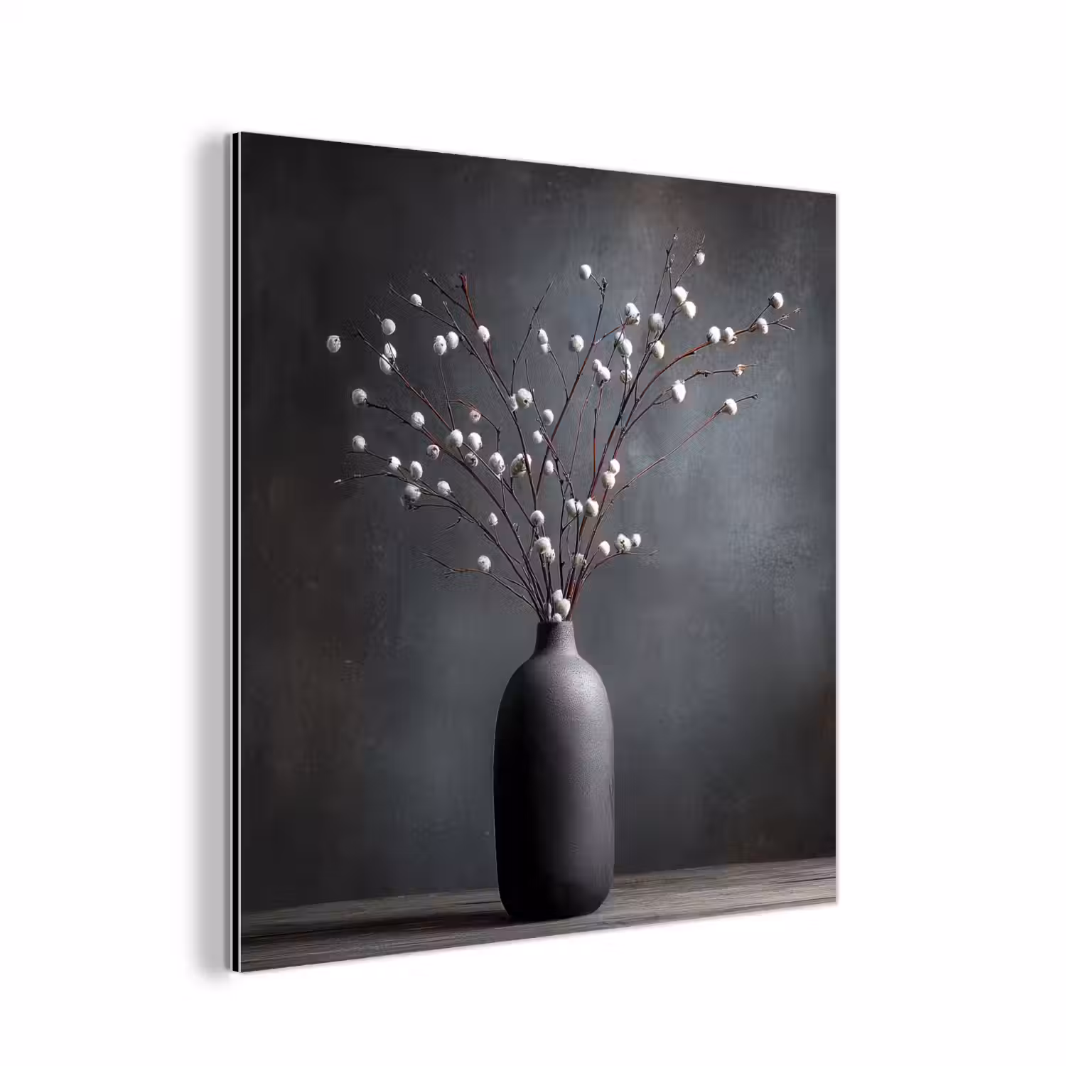Takken - Vaas - Bolletjes - Wit aluminium wit klein -3d