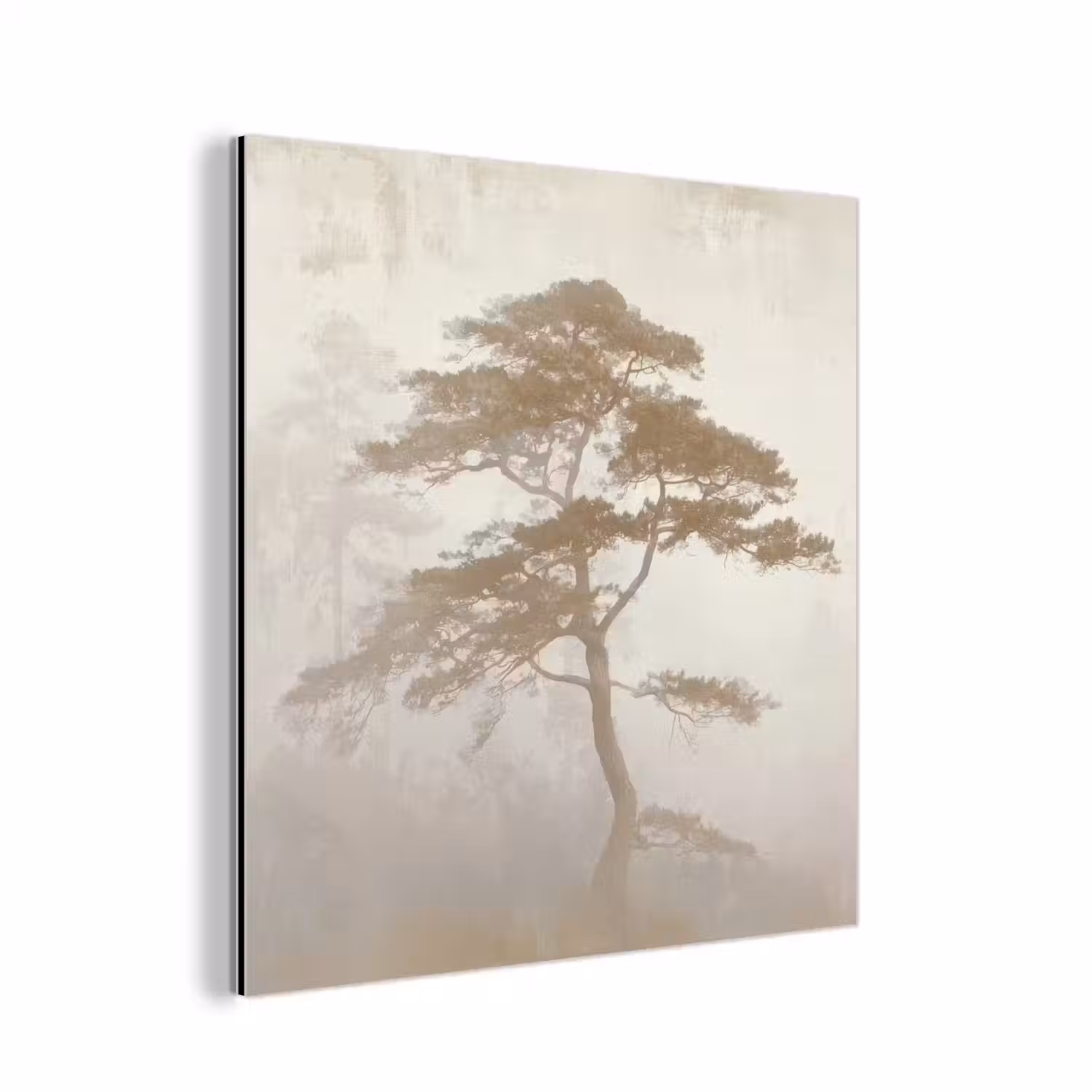 Boom - Oosterse stijl - Landschap aluminium wit klein -3d