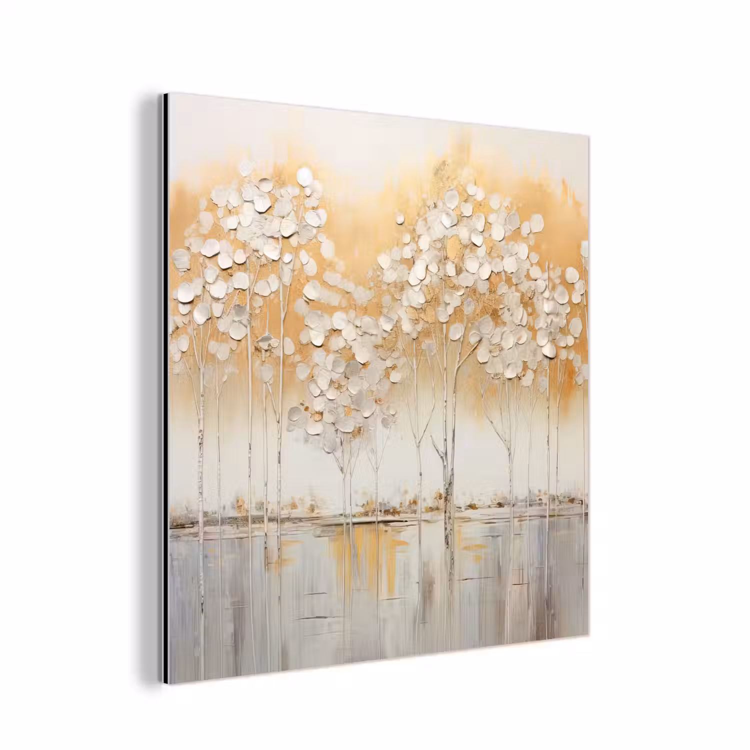 Bomen - Kunst - Acryl - Natuur aluminium wit klein -3d