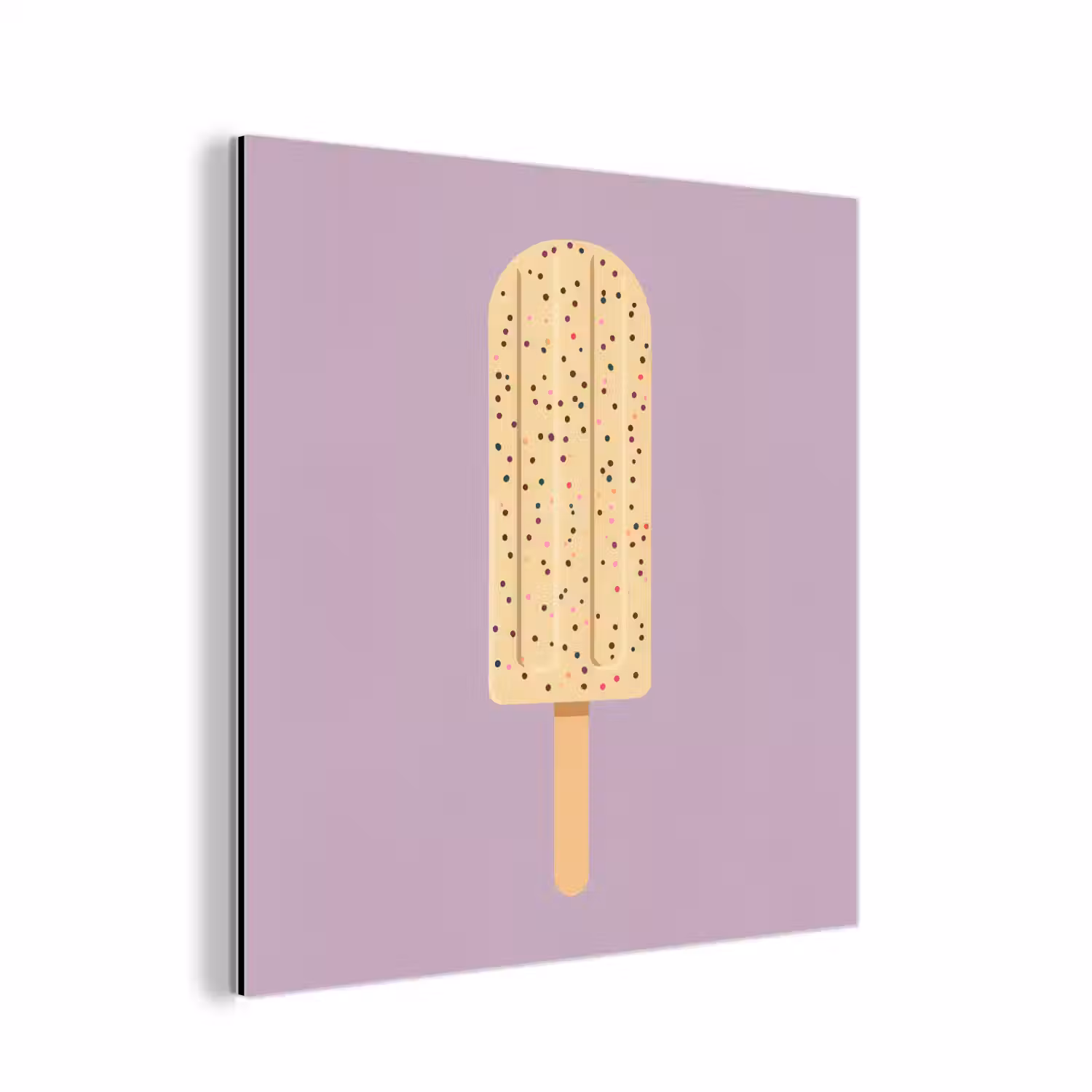 Beige - Ijsje - Spikkels aluminium wit klein -3d