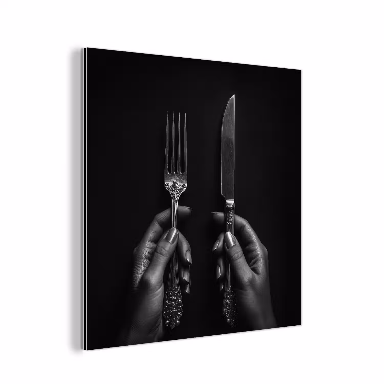 Bestek - Zwart - Wit aluminium wit klein -3d