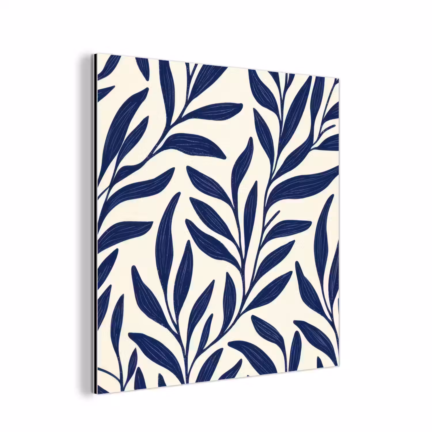 Bladeren - Klimop - Donkerblauw aluminium wit klein -3d