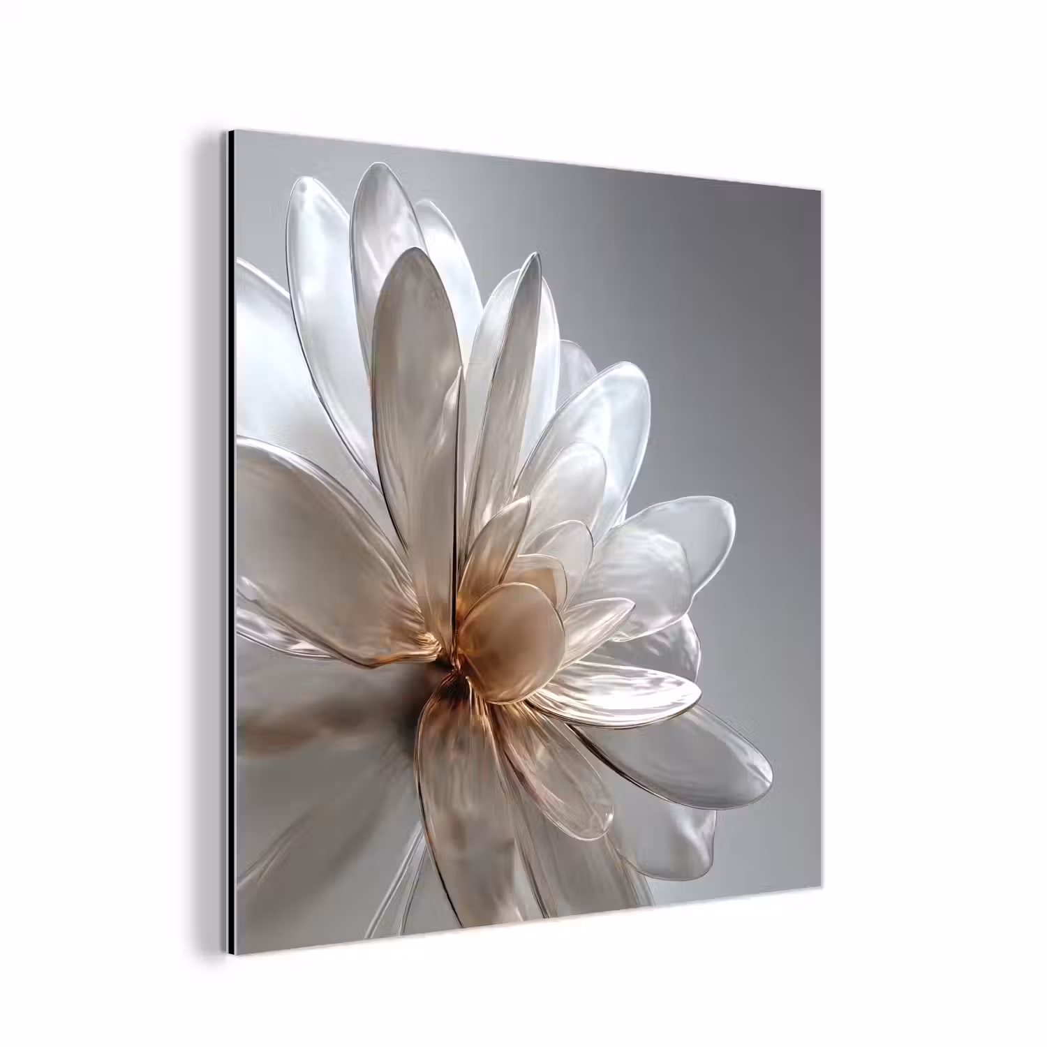 Bloem - Wit - Neutraal aluminium wit klein -3d