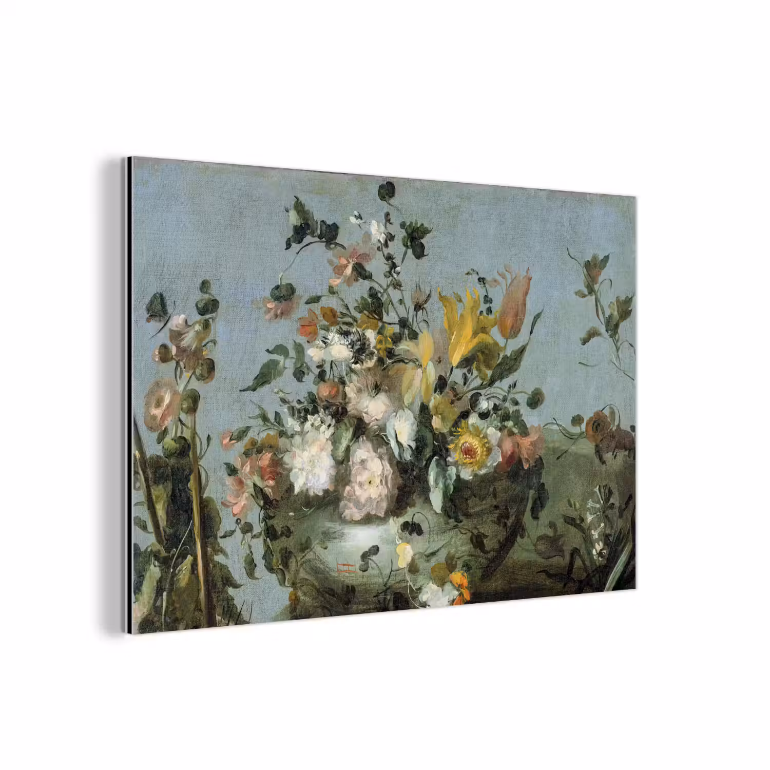 Bloemen - Oude Meesters - Olieverf aluminium wit klein -3d