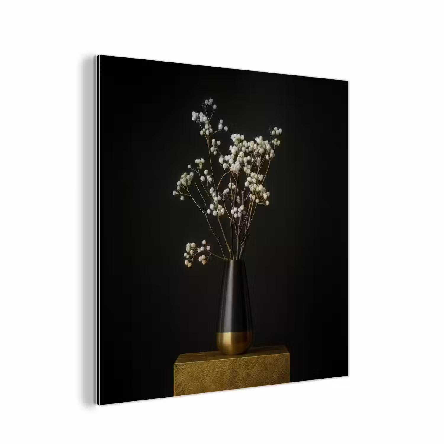 Bloembollen - Wit - Vaas - Minimalistisch aluminium wit klein -3d