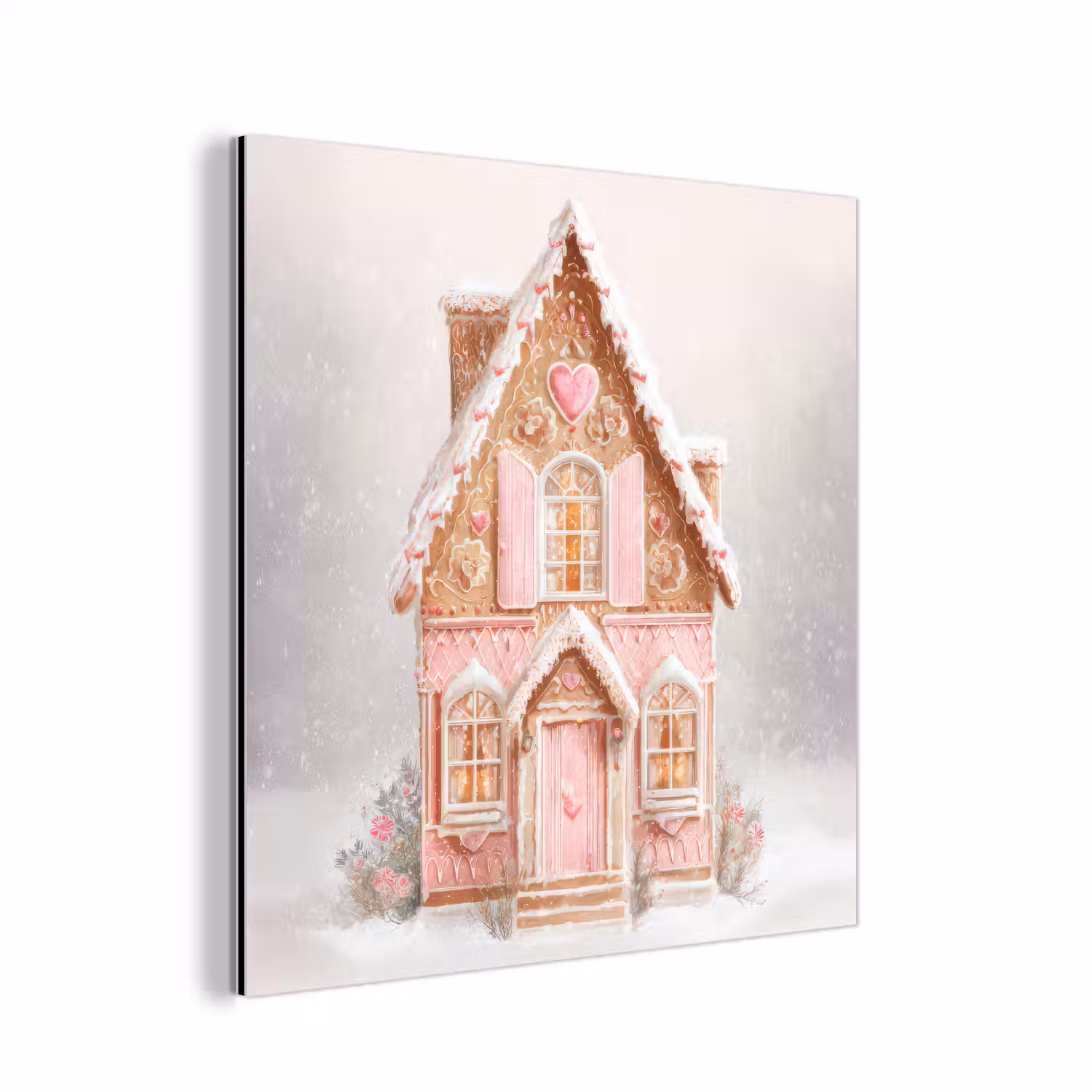 Huisje - Suiker - Pastel aluminium wit klein -3d