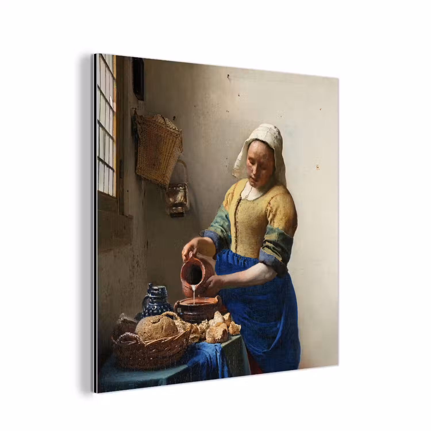 Het melkmeisje - Kunst - Oude meesters - Vermeer aluminium wit klein -3d