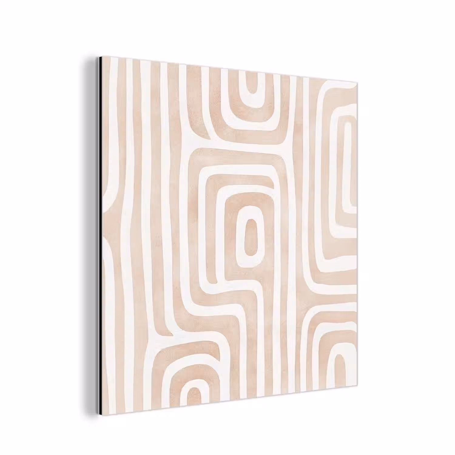 Decoratief - Labyrint - Beige aluminium wit klein -3d