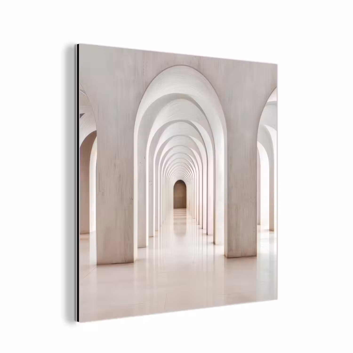 Hal - Bogen - Symmetrisch - Modern aluminium wit klein -3d