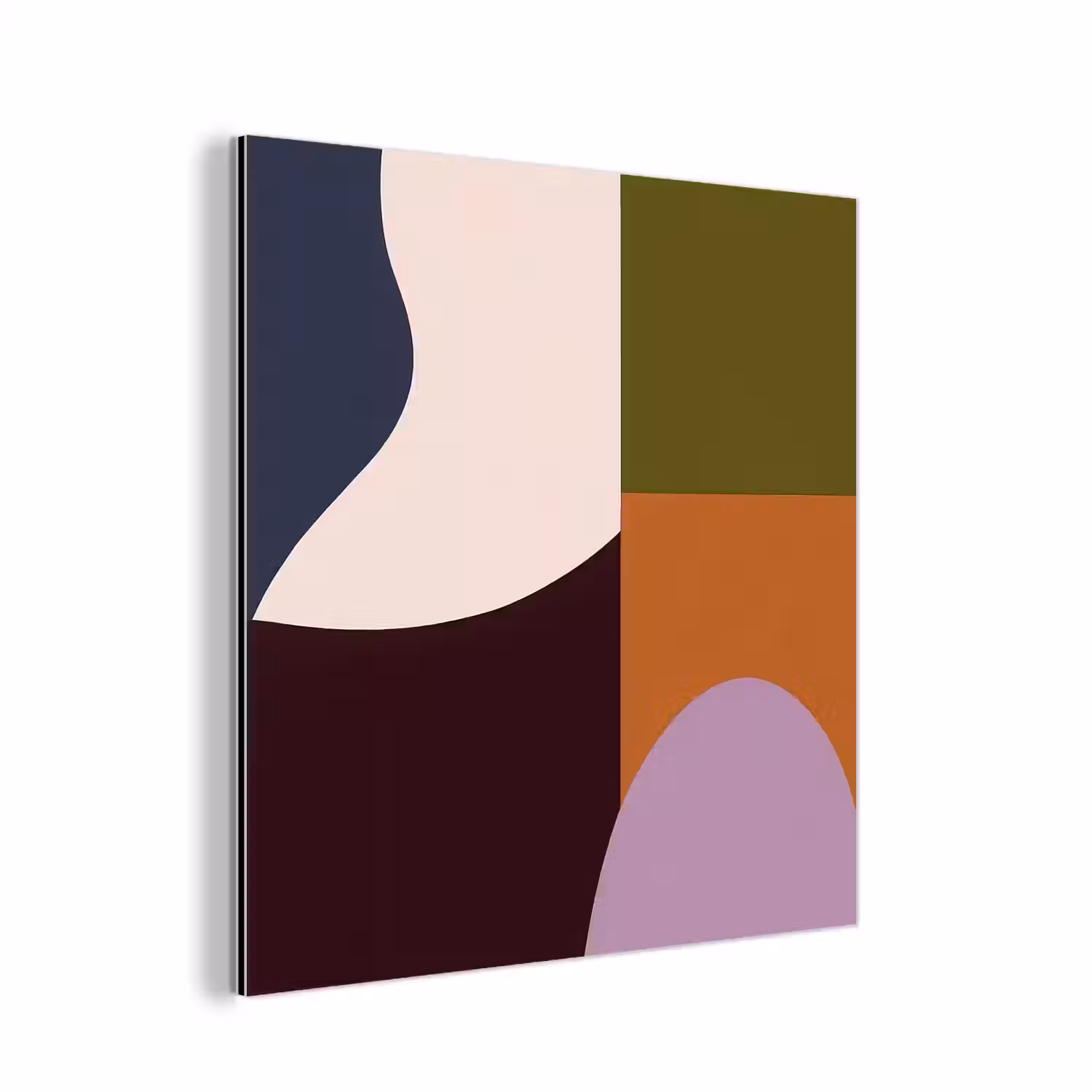Vormen - Abstract - Kleuren - Vierkant aluminium wit klein -3d