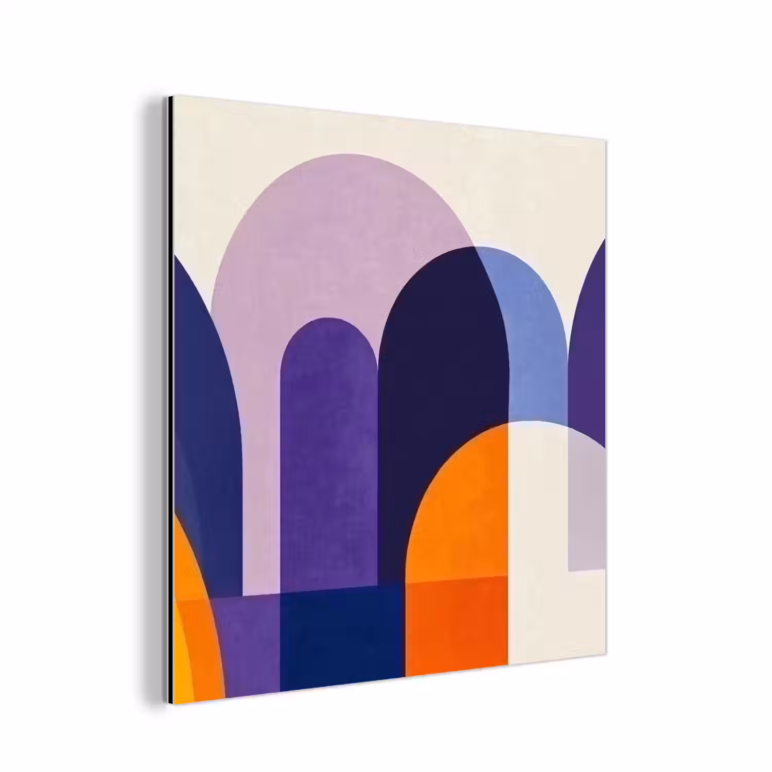 Vormen - Abstract - Grafisch - Oranje aluminium wit klein -3d