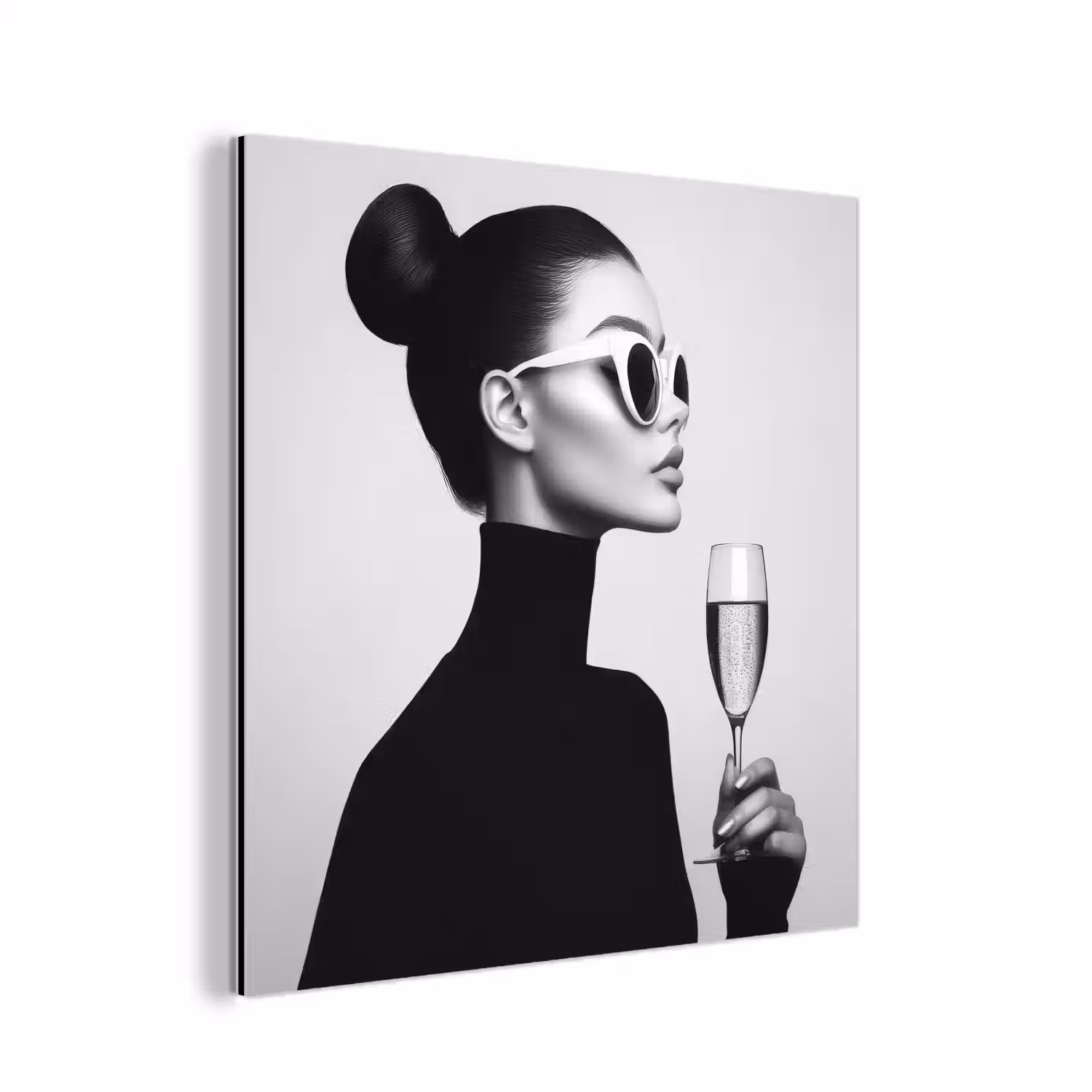 Vrouw - Champagne - Modern aluminium wit klein -3d