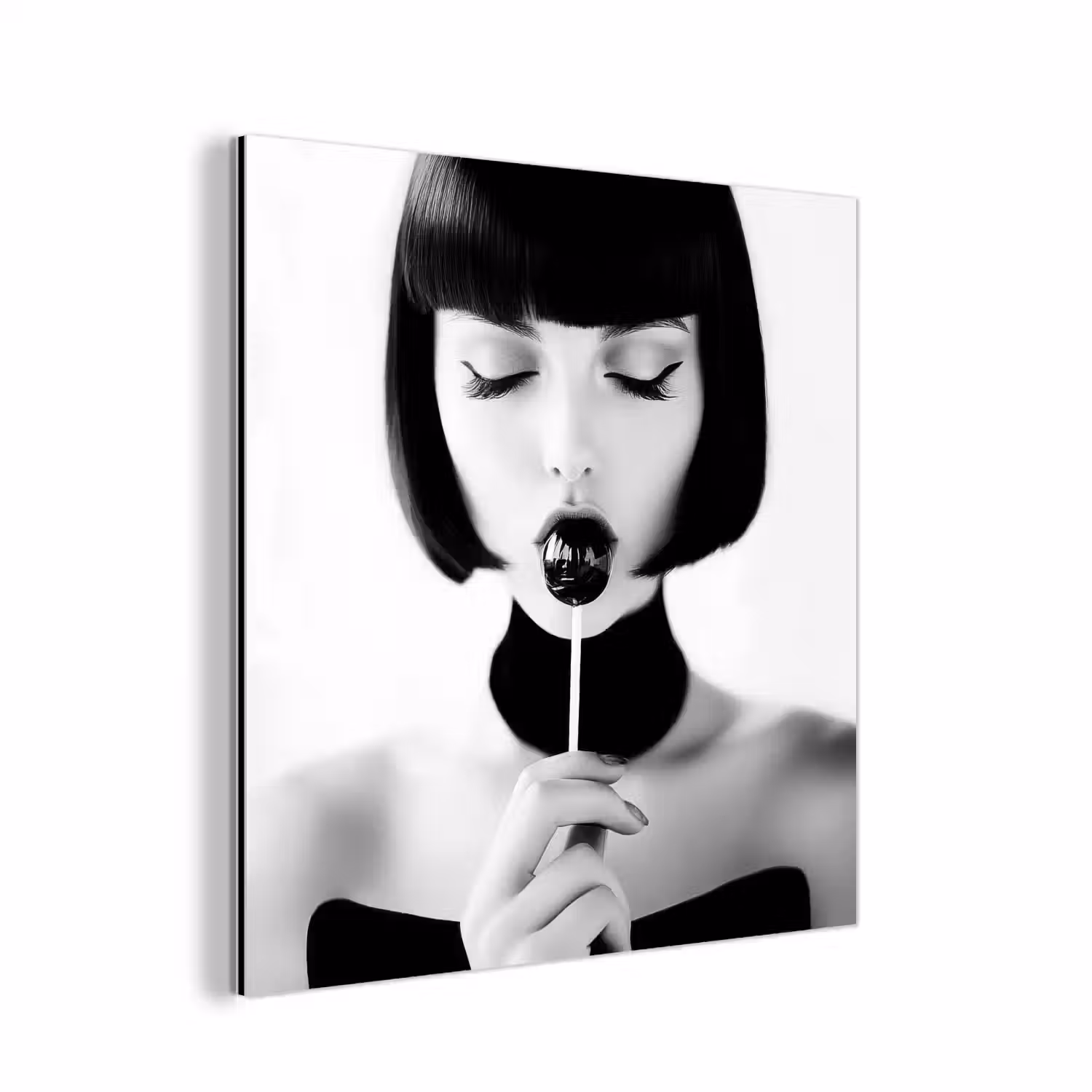 Vrouw - Lolly - Zwart - Wit aluminium wit klein -3d