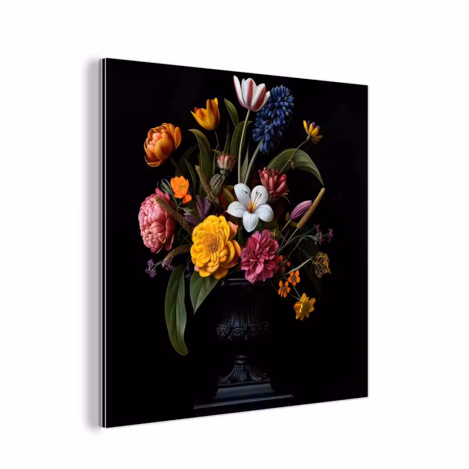 Lente - Bloemen - Klassiek - Vaas aluminium wit klein -3d