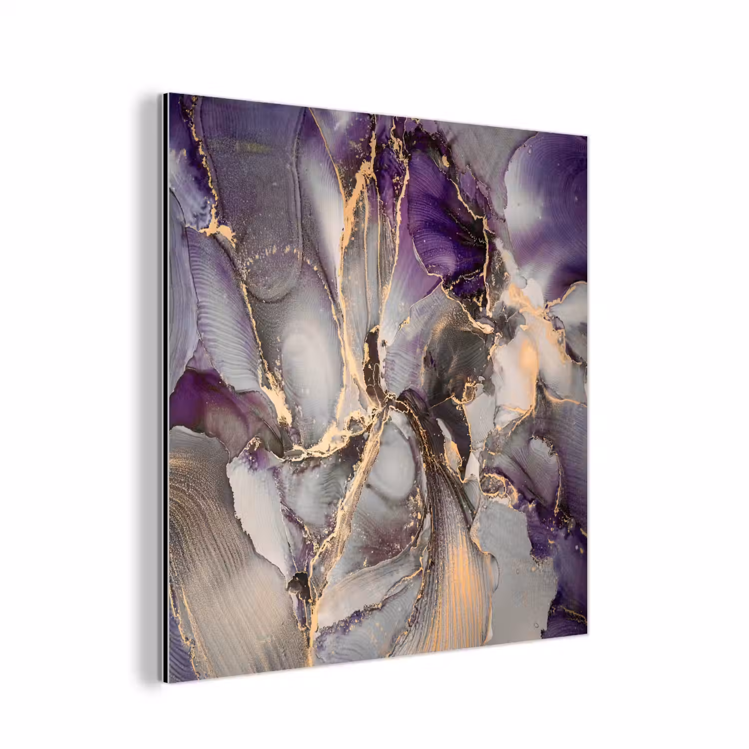 Goud - Paars - Marmer aluminium wit klein -3d