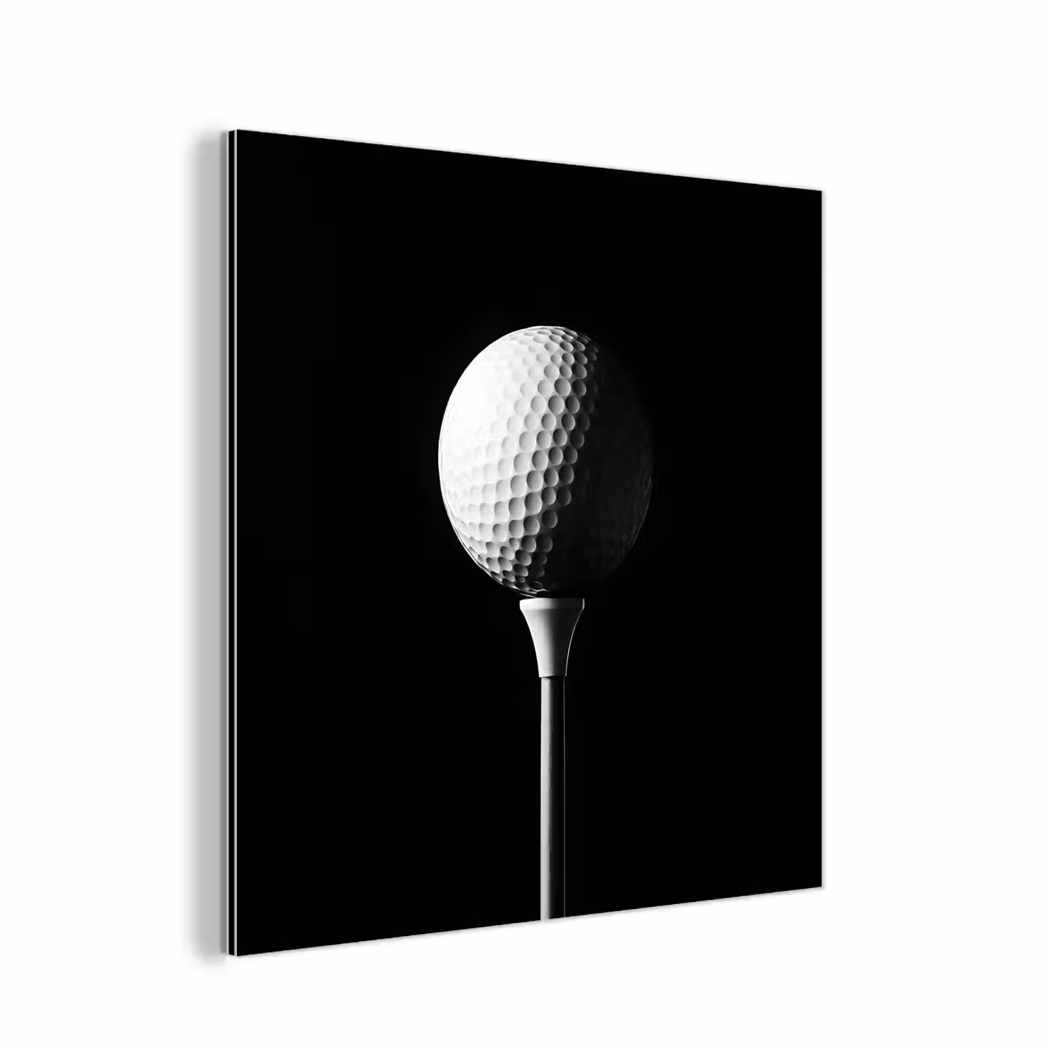 Golfbal - Minimalistisch - Wit aluminium wit klein -3d