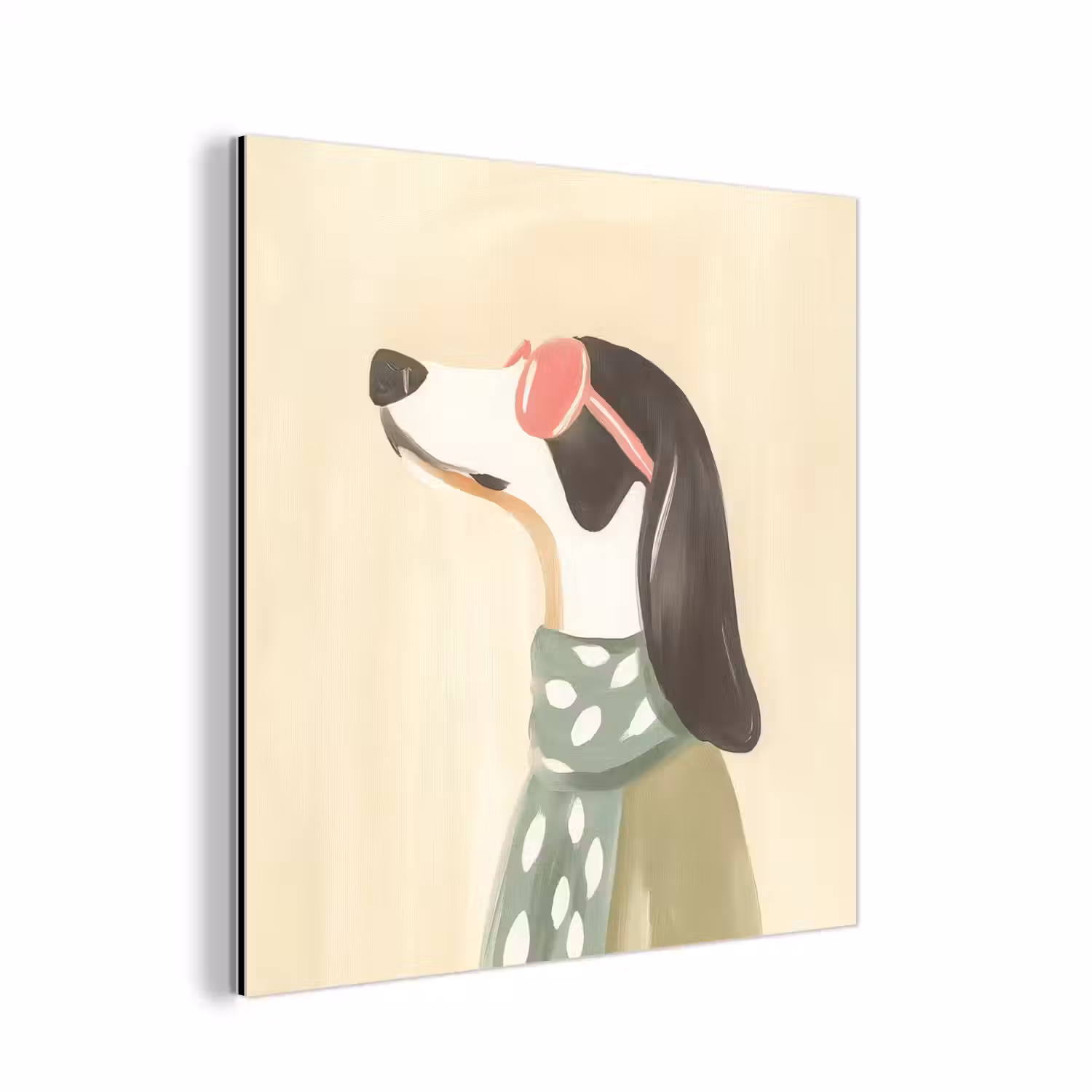 Hond - Zonnebril - Sjaal aluminium wit klein -3d