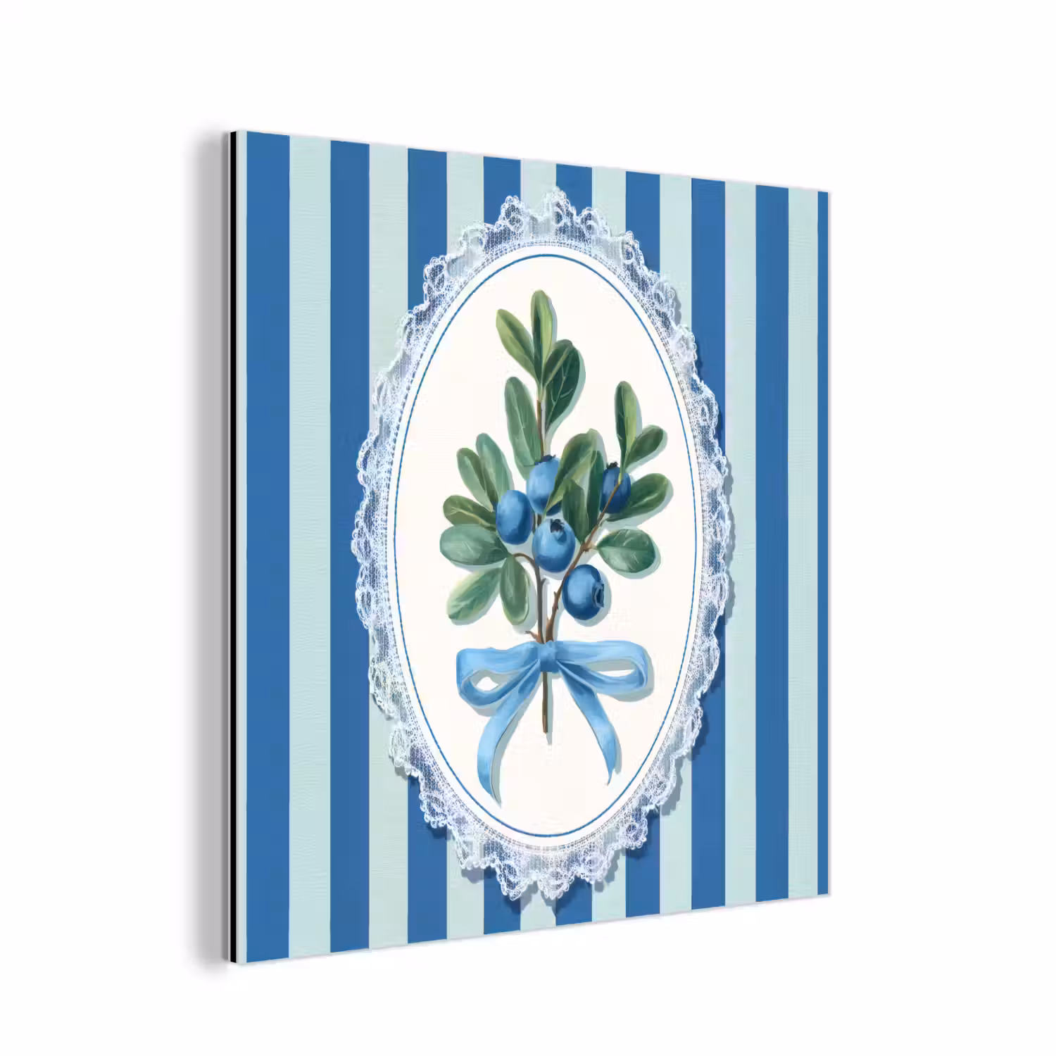 Illustratie - Bessen - Blauw - Strepen aluminium wit klein -3d