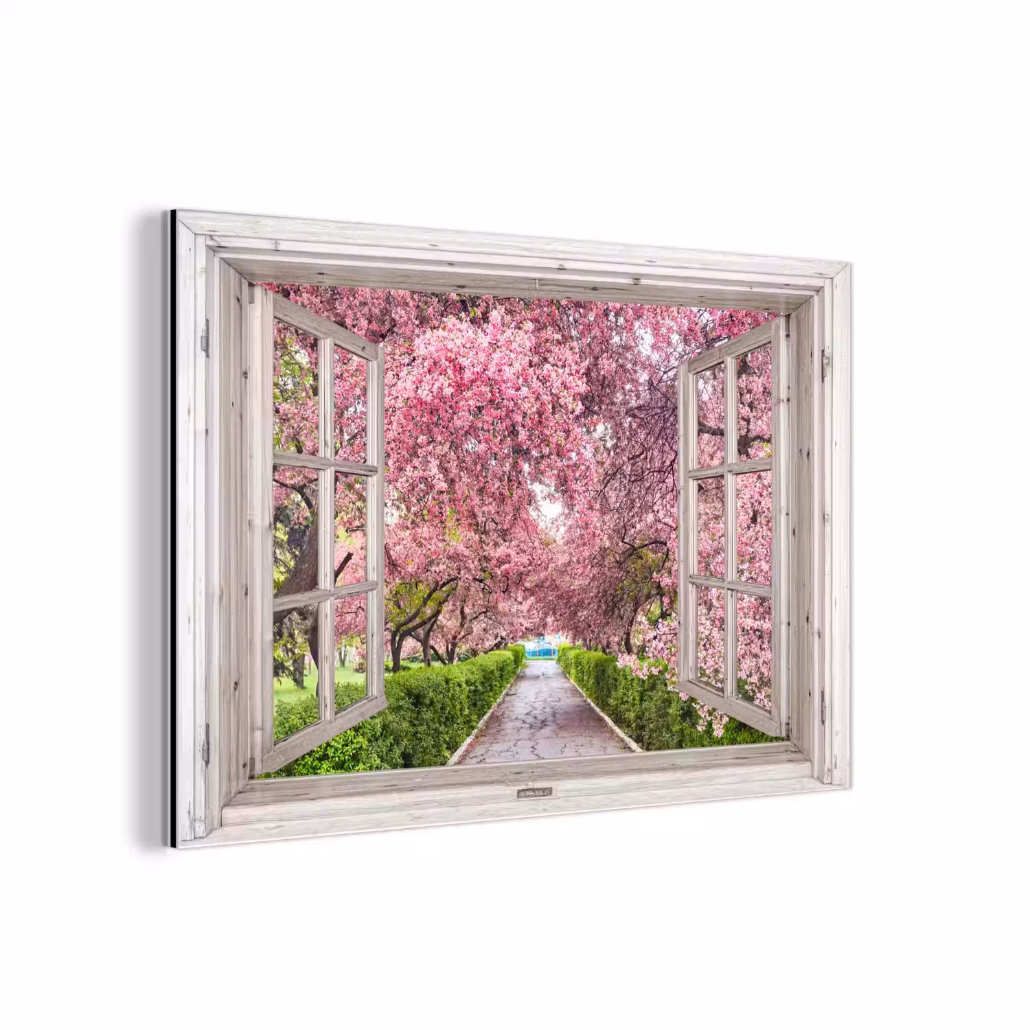 Japans - Sakura - Bloesem - Boom - Bloesem takken - Doorkijk aluminium wit klein -3d