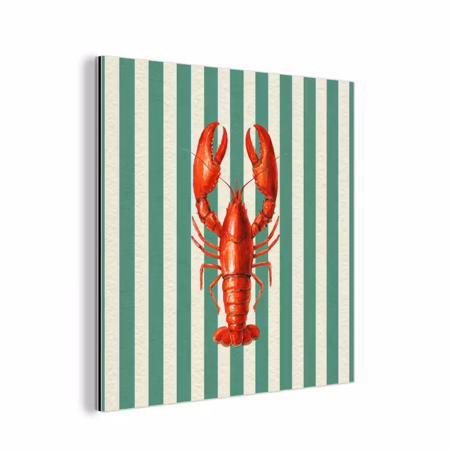 Kreeft - Strepen - Realistisch - Zomers aluminium wit klein -3d
