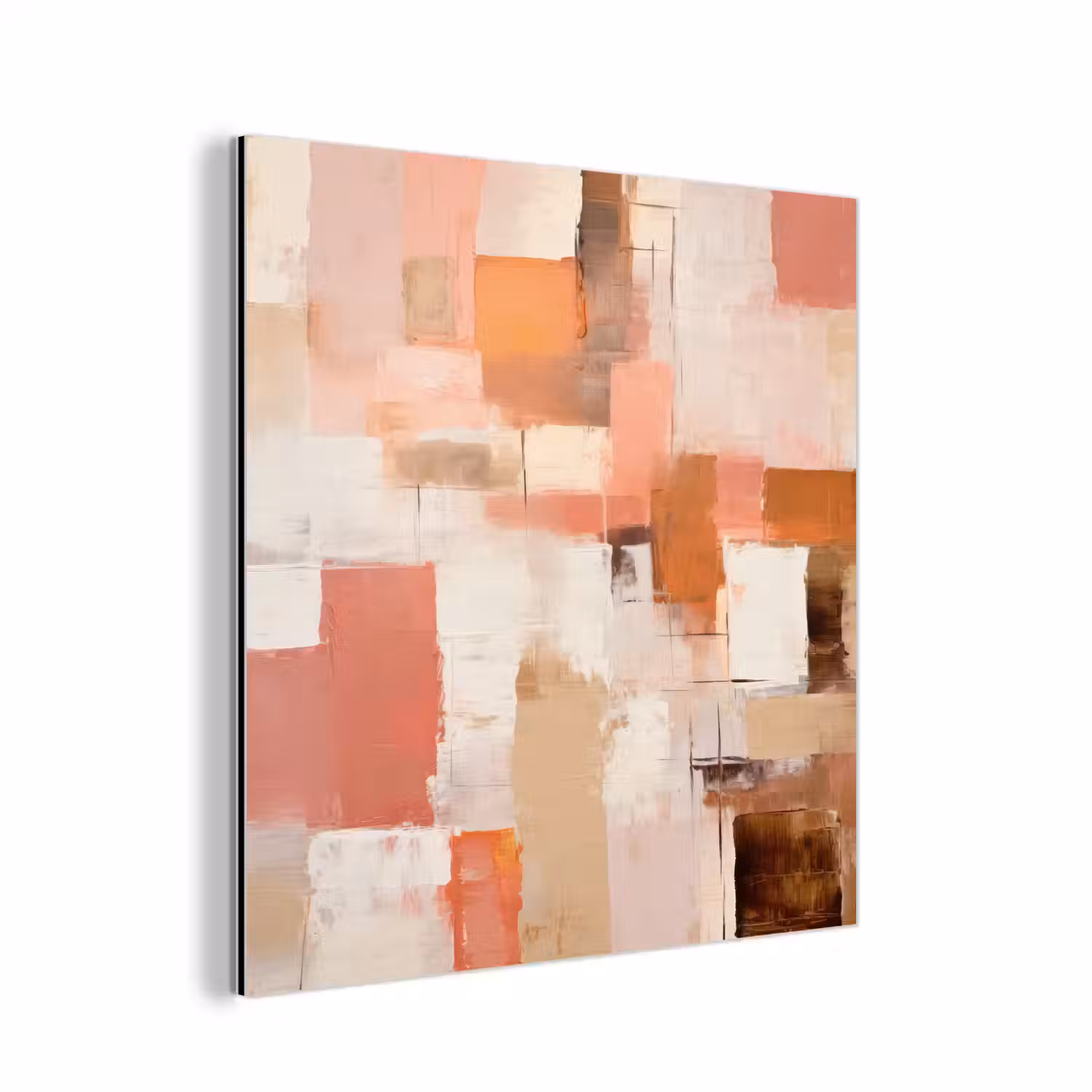 Kunst - Roze - Abstract aluminium wit klein -3d