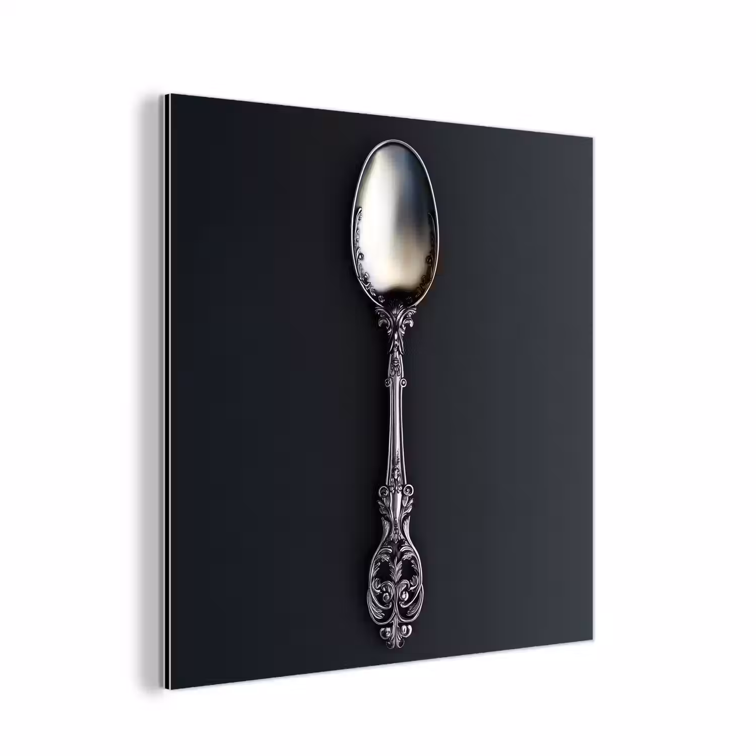 Lepel - Zilver - Metaal aluminium wit klein -3d