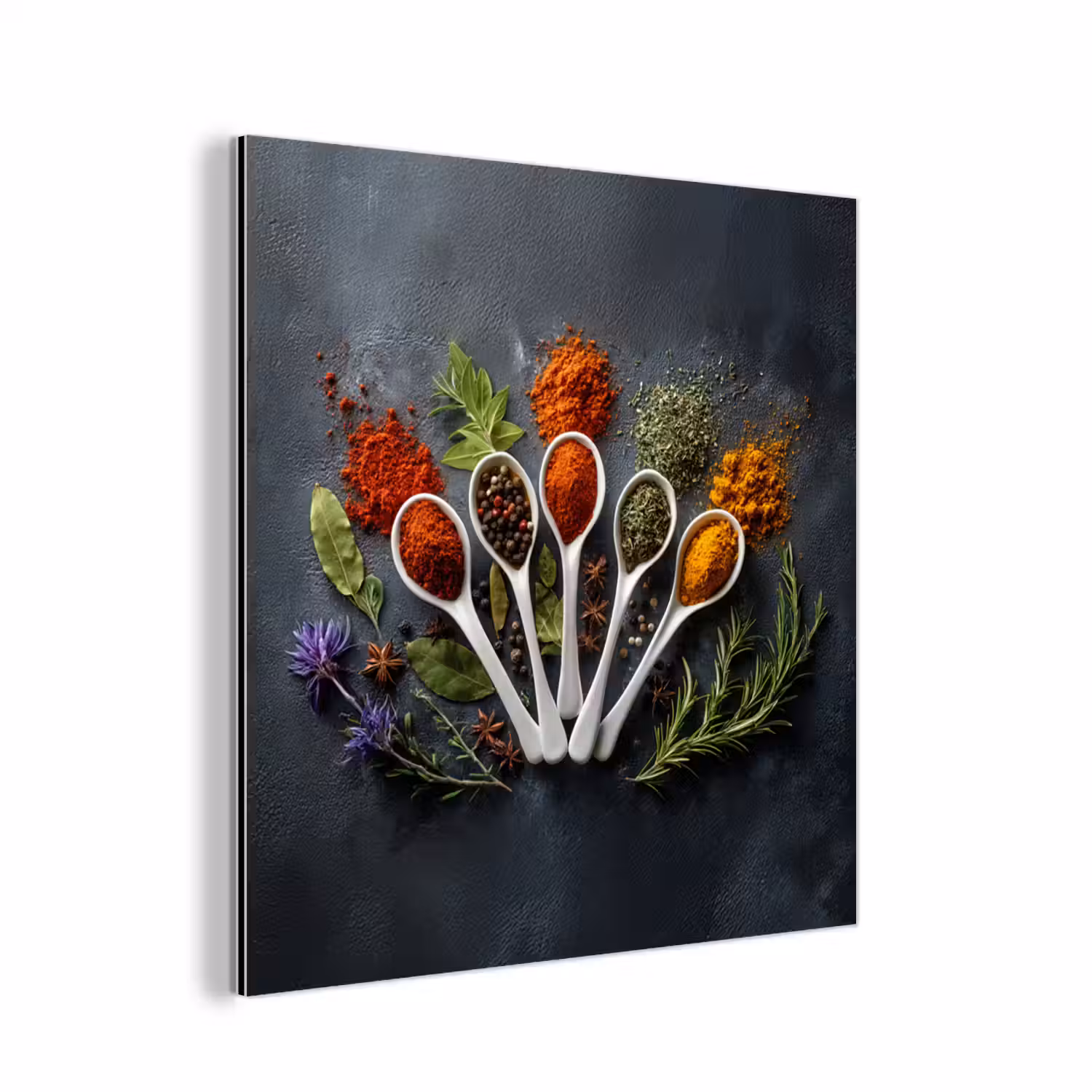 Lepels - Wit - Poeder - Kruiden aluminium wit klein -3d