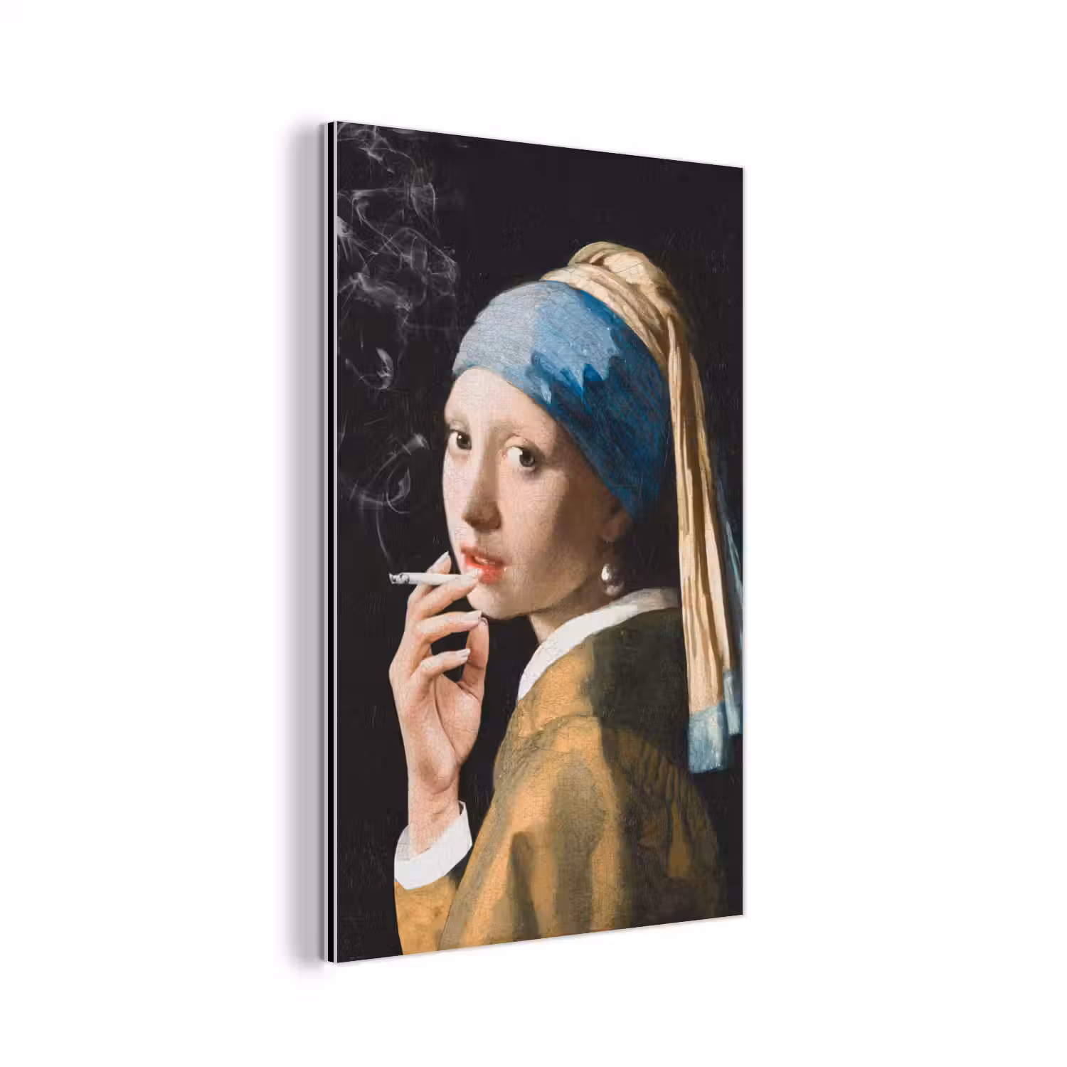Meisje met de parel - Johannes Vermeer - Sigaretten aluminium wit klein -3d