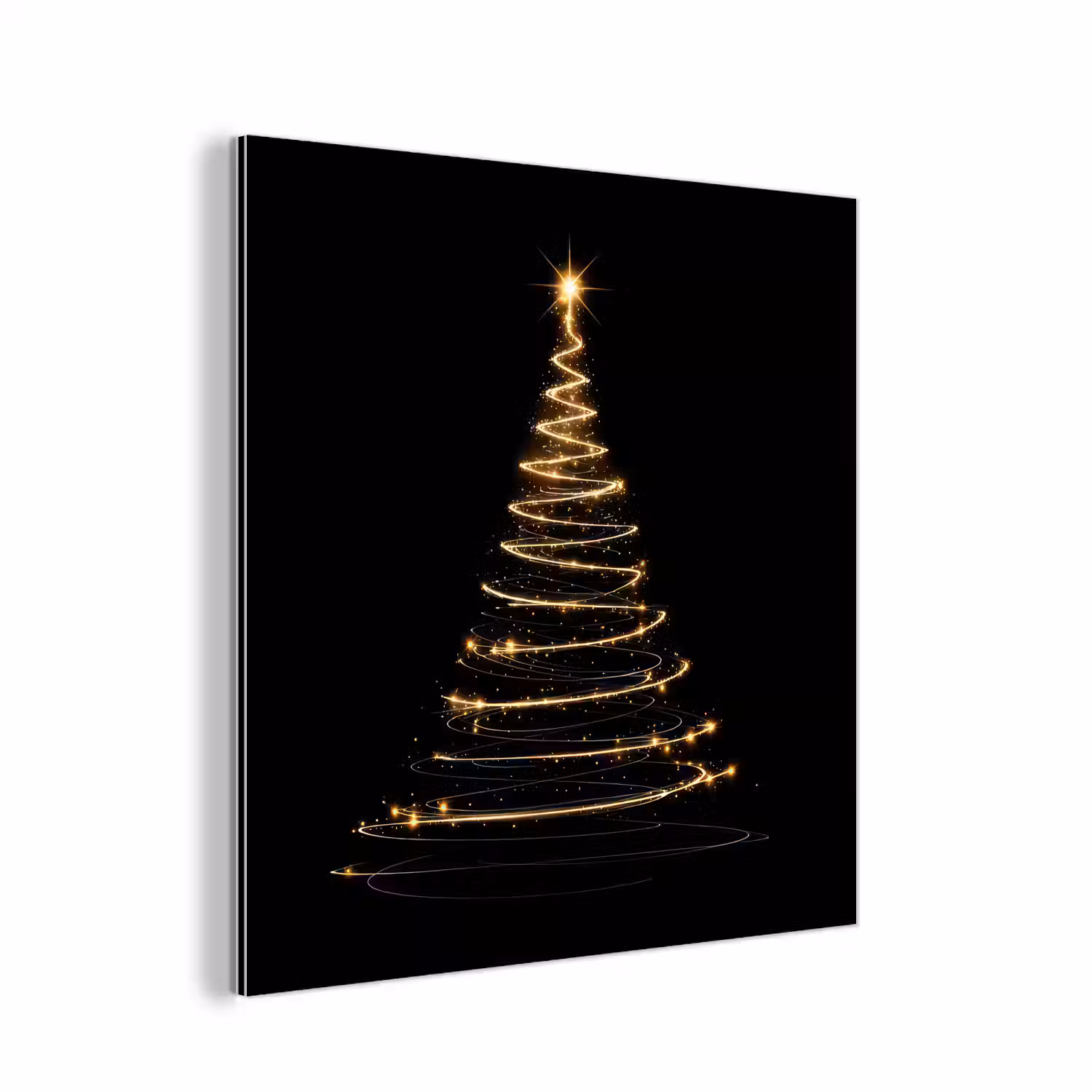 Magisch - Kerstboom - Lichtspiralen - Zwart aluminium wit klein -3d