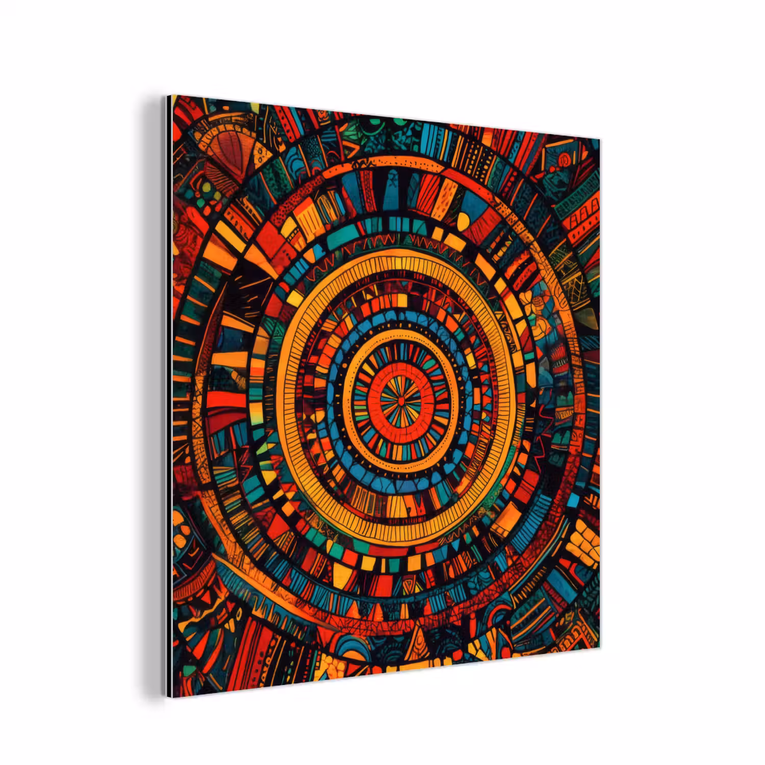 Mandala - Cirkels - Patronen aluminium wit klein -3d
