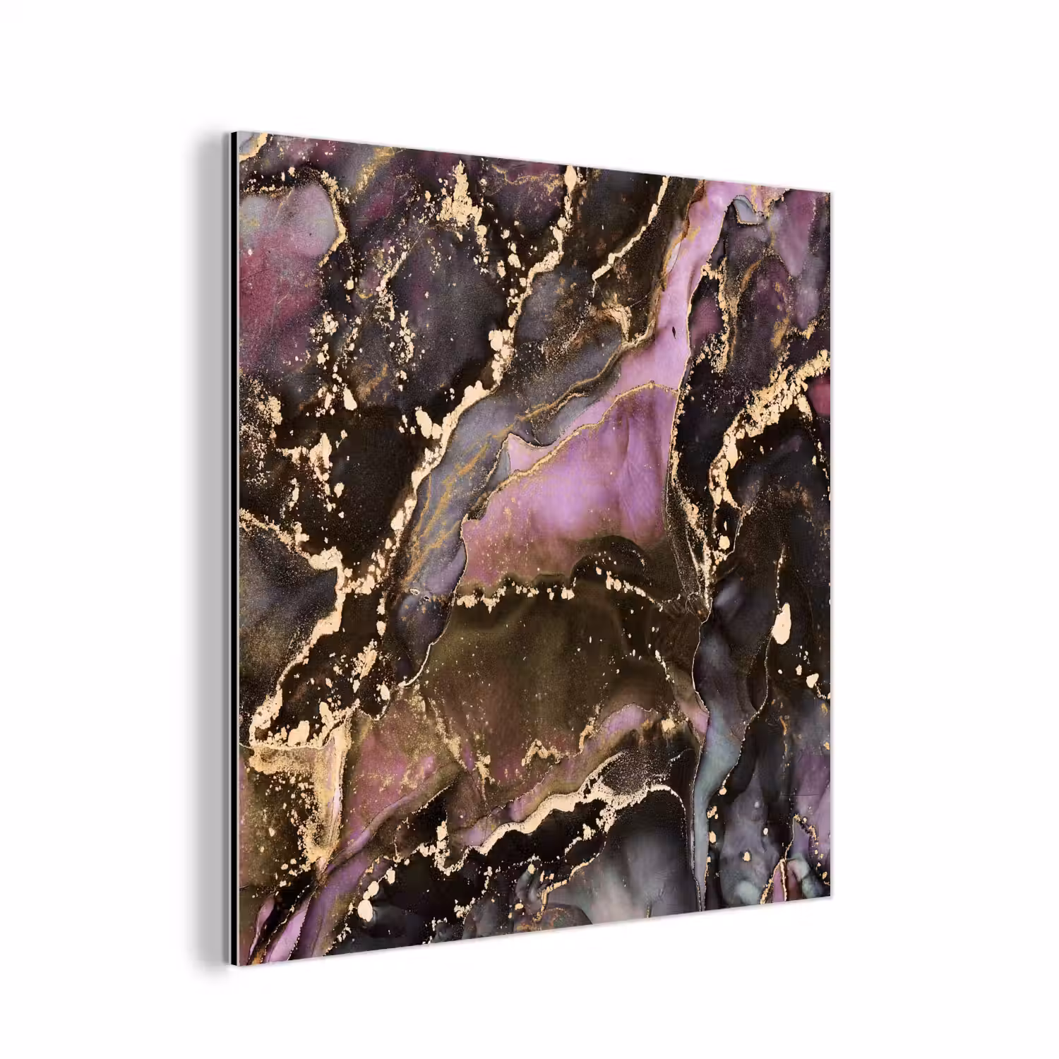 Marmer - Gold - Steen - Abstract aluminium wit klein -3d