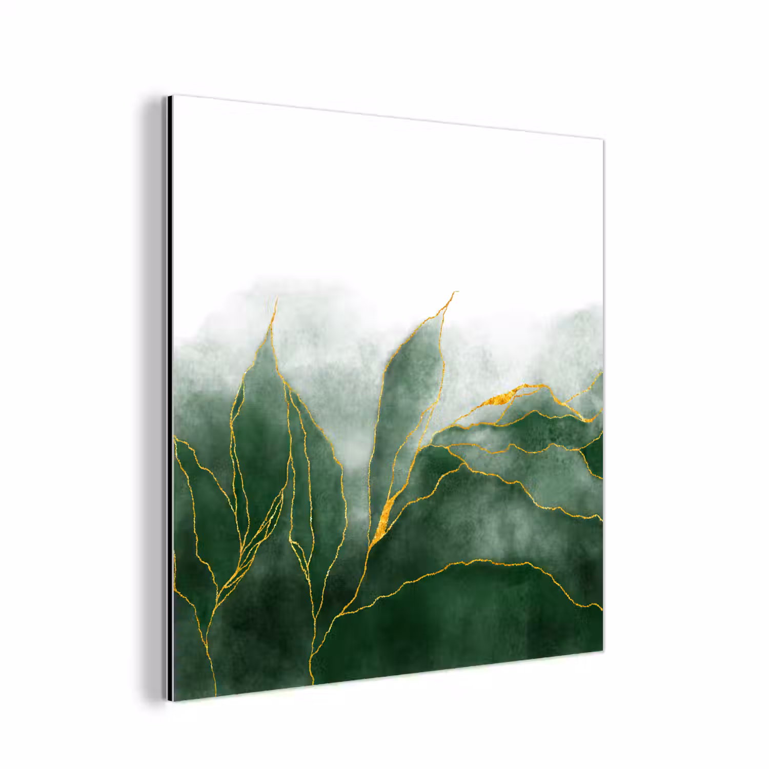 Marmer - Groen - Luxe - Goud - Marmerlook aluminium wit klein -3d