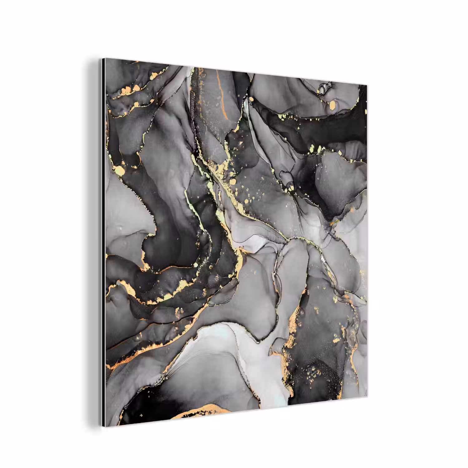 Marmer - Zwart - Goud - Grijs aluminium wit klein -3d