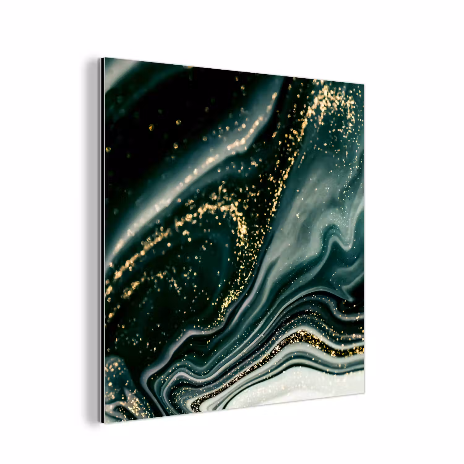 Marmerlook - Goud - Groen - Glitter - Design - Marmer aluminium wit klein -3d