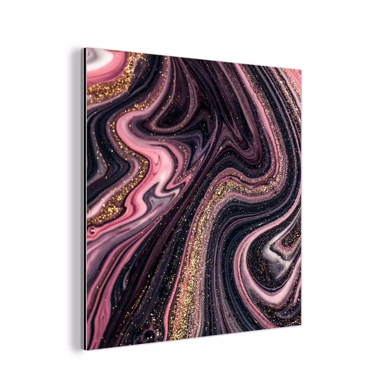Marmerlook - Roze - Paars - Goud - Luxe - Marmer aluminium wit klein -3d